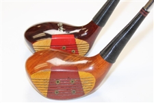 Spalding Drivers 2 Persimmon Heads Steel Shafts Stiff Faces