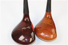 Spalding Drivers 2 Persimmon Heads Steel Shafts Stiff Faces