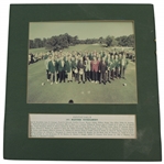 1971 Masters Tournament Officials Photo With List Of Names - Matted