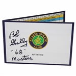 Bob Goalby Signed Atlanta Athletic Club (Site of RC) Scorecard with 68 Masters JSA ALOA