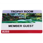 2014 Masters Tournament Trophy Room Member Guest Badge #B255