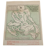 Runner Up Low Amateur Frank Stranahan Signed 1947 Masters Tournament Map JSA ALOA