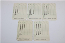 Five (5) Augusta National Golf Club Par 3 Course Scorecards 