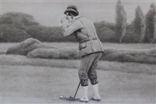 Charles Dollman “The End of Golf” Black & White Photogravure - Framed