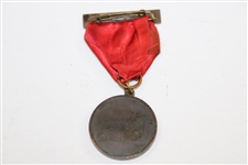 The Ardsley Golf Club, Ardsley NY Green & Red Enameled Flag Unmarked Medal w/Ribbon