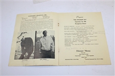 Tom Weiskopf Signed Tom Weiskopf Day Dinner Program JSA ALOA