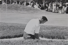 Champion Arnold Palmer Plays Shot from Sand Trap at 1960 US Open Wire Photo