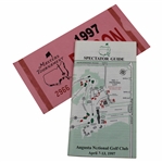 1997 Masters Spectator Guide with Patron Parking Pass #2966 - Tigers First Masters Win