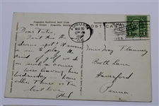 Two 1930's Augusta National Golf Club Post Cards - Hole 12 & Clubhouse