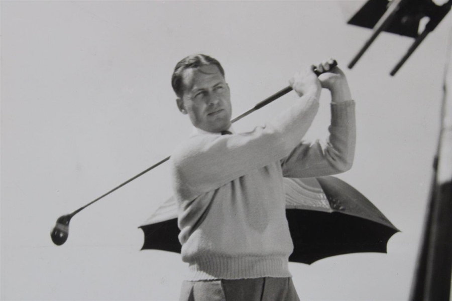 Bobby Jones Large 1936 Warner Bros. Pictures Inc. Initial How I Play Golf Scene Photo - B.Jones.36