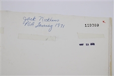 Jack Nicklaus 1971 PGA Championship Ken Regan Wire Photo