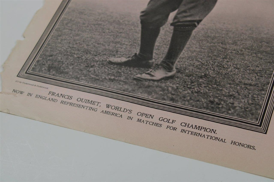 Francis Ouimet 'World's Open Golf Chammpion' Oversize New York Police Gazette Page
