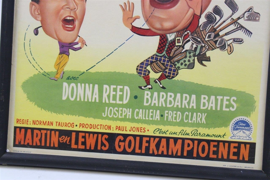 Dean Martin & Jerry Lewis Champions of Golf Dutch Language Movie Poster - Framed