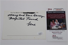 Gene Sarazen Triple Signed Augusta National Porch Charity Benefit Postcard JSA #AB82004