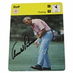 Arnold Palmers Signed 1978 Sportscaster Golf Putting Oversize Card JSA #AB82003