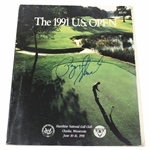 Champion Payne Stewart Signed 1991 US Open at Hazeltine National GC Official Program JSA ALOA