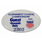 1978 Tournament Players Championship Guest Badge #2305 - Jack Nicklaus Win