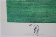 1974 Pebble Beach 18th Green Ltd Ed Arthur Weaver Print Signed by Artist w/Remarque 