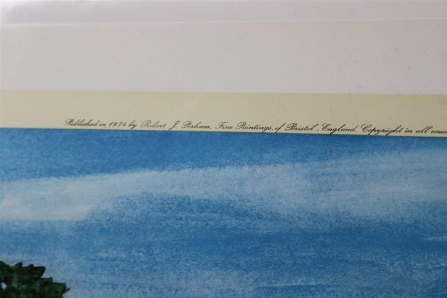 1974 Pebble Beach 18th Green Ltd Ed Arthur Weaver Print Signed by Artist w/Remarque 