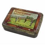 Vintage Foursome (Vardon Braid Mitchell Duncan) Mixture Tin Box by The Robert Sinclair Tobacco. Co., Ltd
