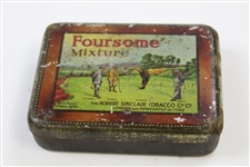 Vintage Foursome (Vardon Braid Mitchell Duncan) Mixture Tin Box by The Robert Sinclair Tobacco. Co., Ltd