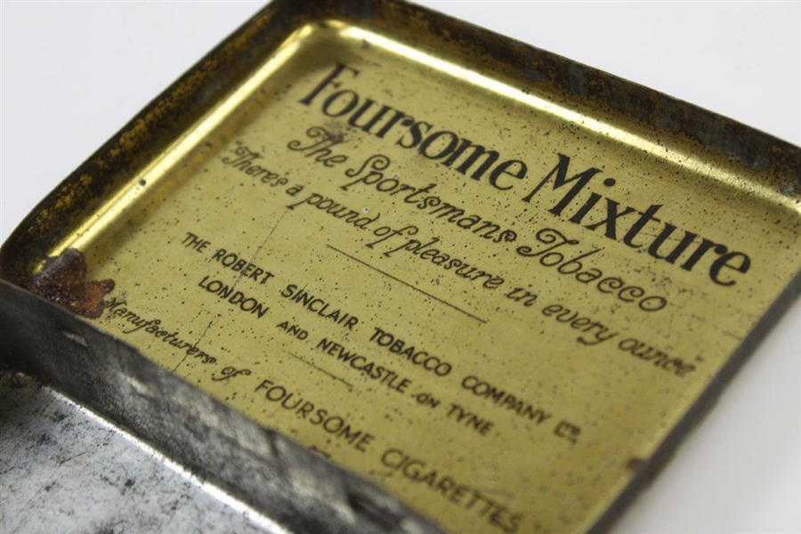 Vintage Foursome (Vardon Braid Mitchell Duncan) Mixture Tin Box by The Robert Sinclair Tobacco. Co., Ltd