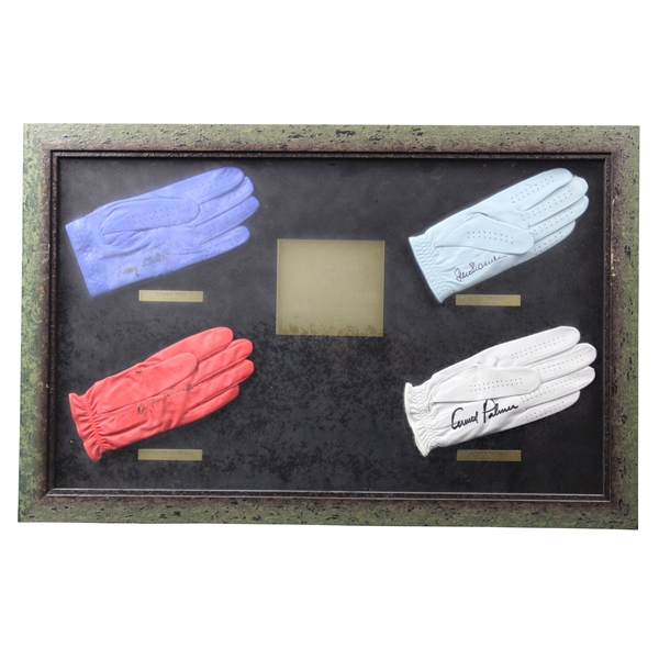 Palmer, Finsterwald, Thomson & Bolt Signed Golf Gloves Display - 1958 Major Champs - Framed JSA ALOA