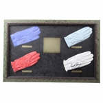 Palmer, Finsterwald, Thomson & Bolt Signed Golf Gloves Display - 1958 Major Champs - Framed JSA ALOA