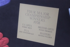 Palmer, Finsterwald, Thomson & Bolt Signed Golf Gloves Display - 1958 Major Champs - Framed JSA ALOA