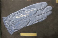Pavin, Elkington, Crenshaw & Daly Signed Golf Gloves Display - 1995 Major Champs - Framed JSA ALOA