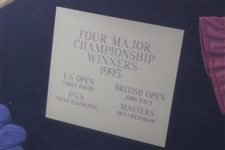 Pavin, Elkington, Crenshaw & Daly Signed Golf Gloves Display - 1995 Major Champs - Framed JSA ALOA