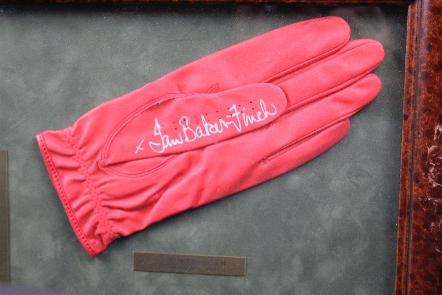 Stewart, Daly, Woosnam & Baker-Finch Signed Golf Gloves Display - 1991 Major Champs - Framed JSA ALOA