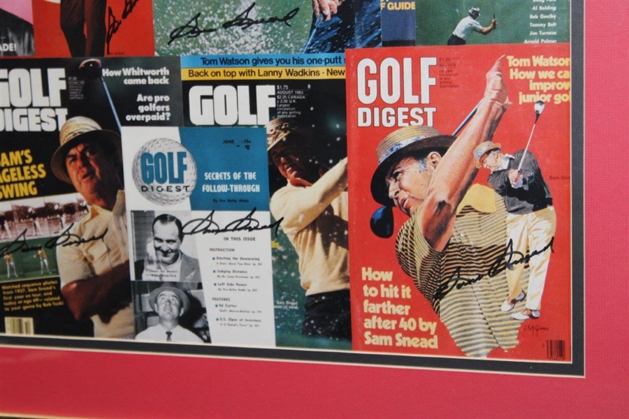 Sam Snead 14x Signed Golf Digest Covers Collage Print - Framed JSA ALOA