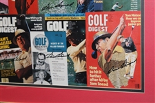 Sam Snead 14x Signed Golf Digest Covers Collage Print - Framed JSA ALOA