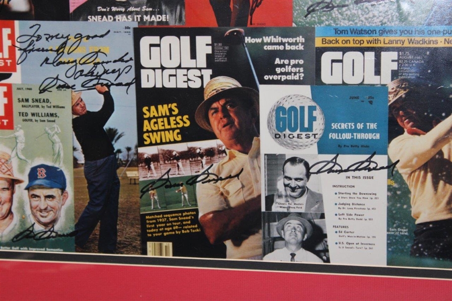 Sam Snead 14x Signed Golf Digest Covers Collage Print - Framed JSA ALOA