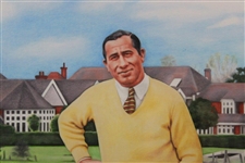 Walter Hagen Major Victories Golf Bags Kathy M. Crosse Print - Framed