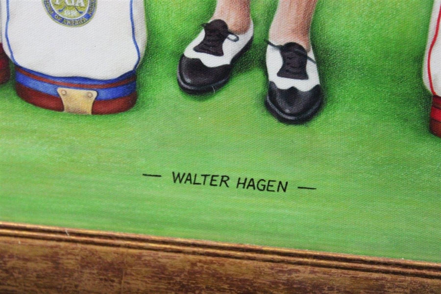 Walter Hagen Major Victories Golf Bags Kathy M. Crosse Print - Framed