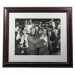 Arnold Palmer & Jack Nicklaus Signed 16x20 Black & White Jacket Ceremony Photo - Framed JSA ALOA
