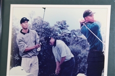 Tiger Woods Early Career Amen Corner Collage Poster - Framed