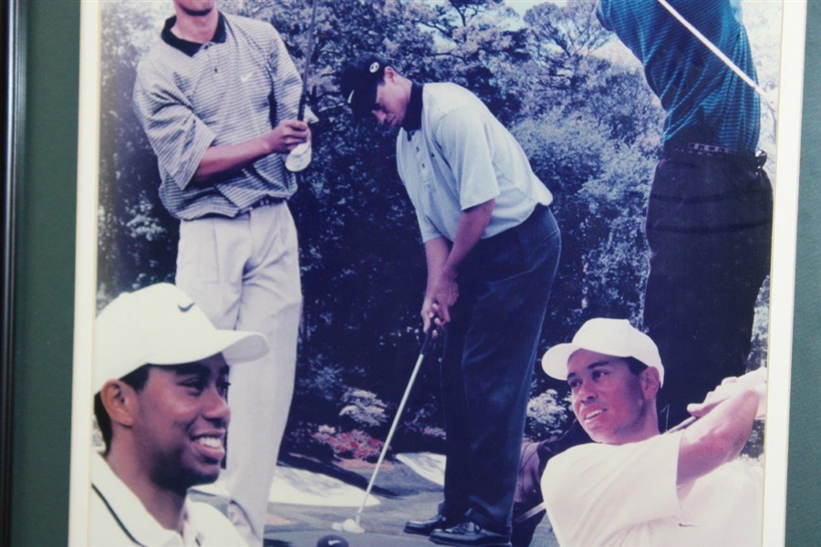 Tiger Woods Early Career Amen Corner Collage Poster - Framed