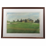 Newport Country Club Final Green with Clubhouse Print #250 Signed by Artist - Framed