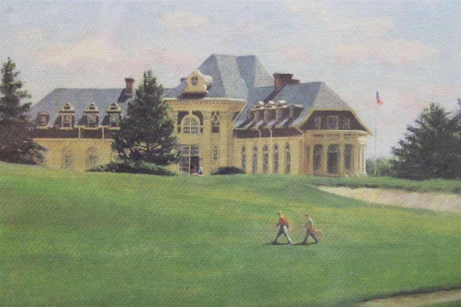 Newport Country Club Final Green with Clubhouse Print #250 Signed by Artist - Framed