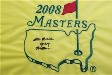 Errie Ball 'Last Living Golfer from 1934 Masters' Signed 2008 Masters Flag - Framed JSA ALOA