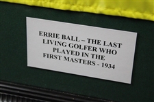 Errie Ball 'Last Living Golfer from 1934 Masters' Signed 2008 Masters Flag - Framed JSA ALOA