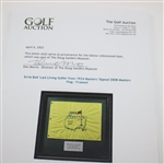 Errie Ball 'Last Living Golfer from 1934 Masters' Signed 2008 Masters Flag - Framed JSA ALOA