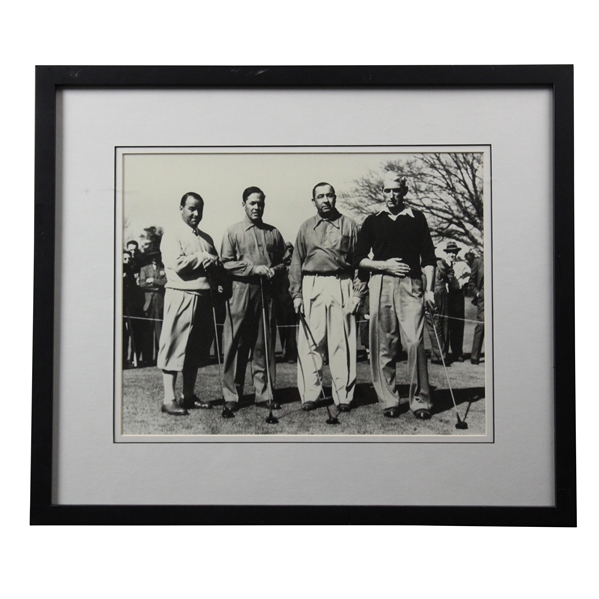 Foursome Jones, Sarazen, Hagen & Armour B&W Photo Display - Framed