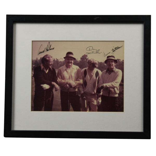 Arnold Palmer, Doug Sanders & Gene Littler Signed Photo - Framed JSA ALOA