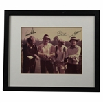 Arnold Palmer, Doug Sanders & Gene Littler Signed Photo - Framed JSA ALOA