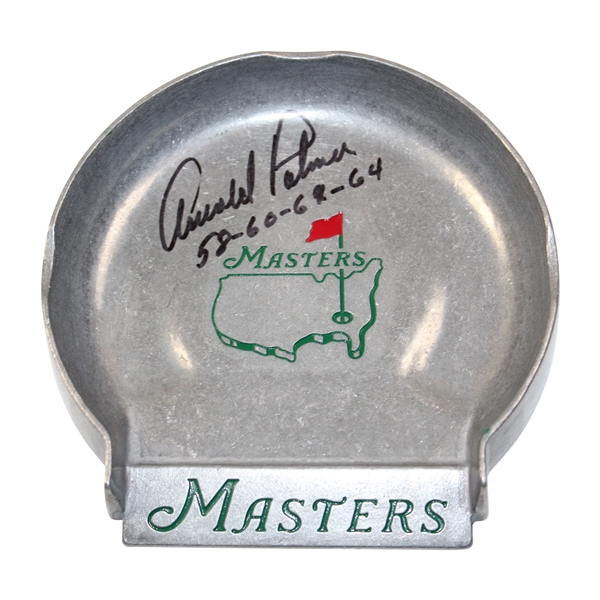 Arnold Palmer Signed Masters Pewter Putting Cup with Years Won Notation JSA ALOA
