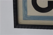 Original Paint and Marker Henley Mesh Marking Golf Ball Advertising Artwork by Rona G. Raymond  - Framed